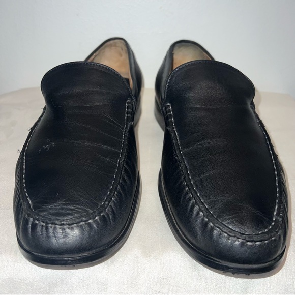 Johnston Murphy Men's Loafers 9.5 M Soft Black Sheepskin Leather Anti Slip - Picture 2 of 10